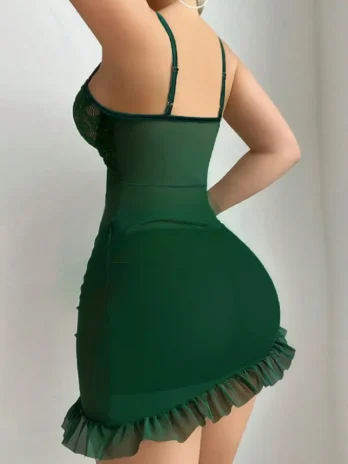 Robe élégante et sexy pour femmes, couleur unie, dentelle en maille, imprimé floral, sans manches